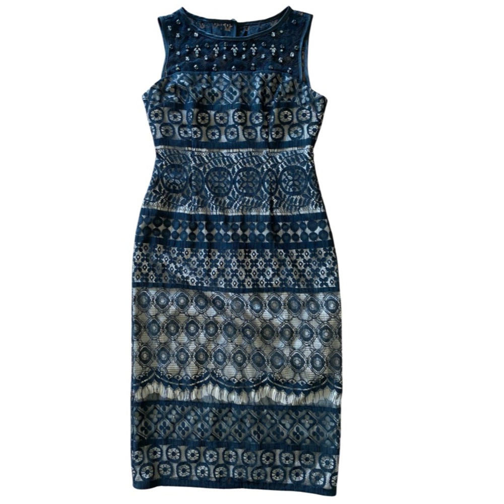 Vince Camuto Midi Black Lace Dress - Picture 5 of 9